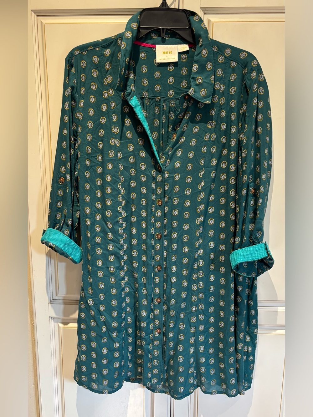 Maeve Monika Buttondown Tunic from Anthropologie size XL